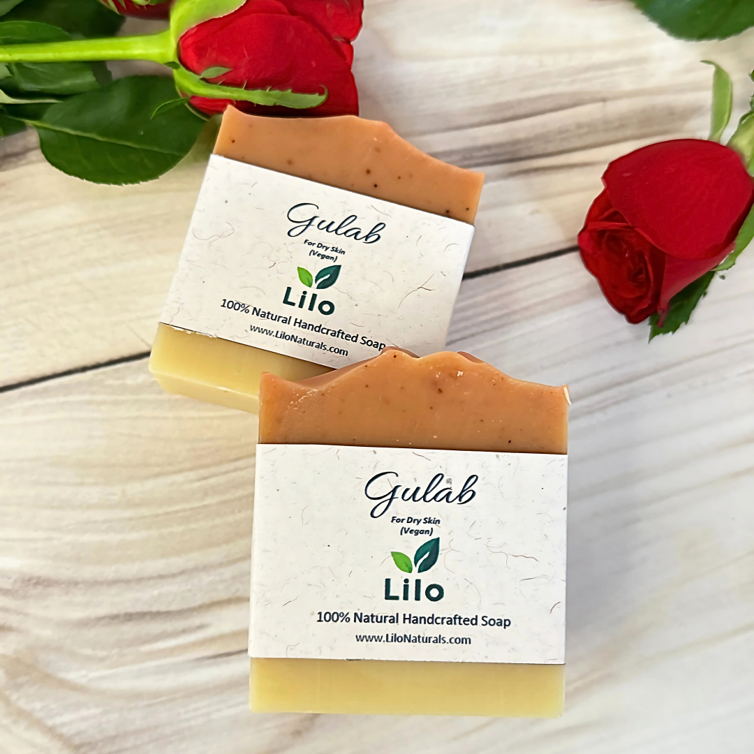 Gulab | For Dry Skin | Mango Seed Butter | Rhubarb Root Powder | Cold Pressed Coconut Oil | Rose
