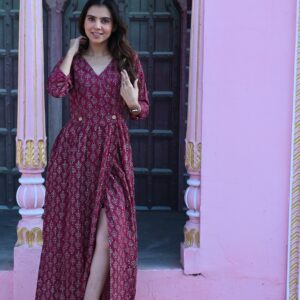 BAGRU HANDBLOCK PRINTED DRESS