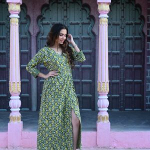 BAGRU HANDBLOCK PRINTED DRESS