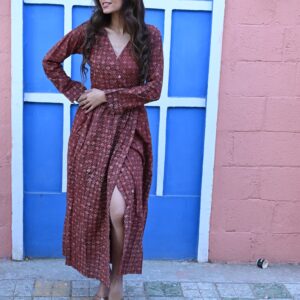 BAGRU HANDBLOCK PRINTED DRESS