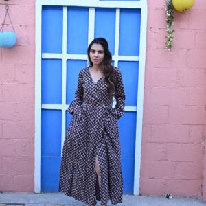 BAGRU HANDBLOCK PRINTED DRESS