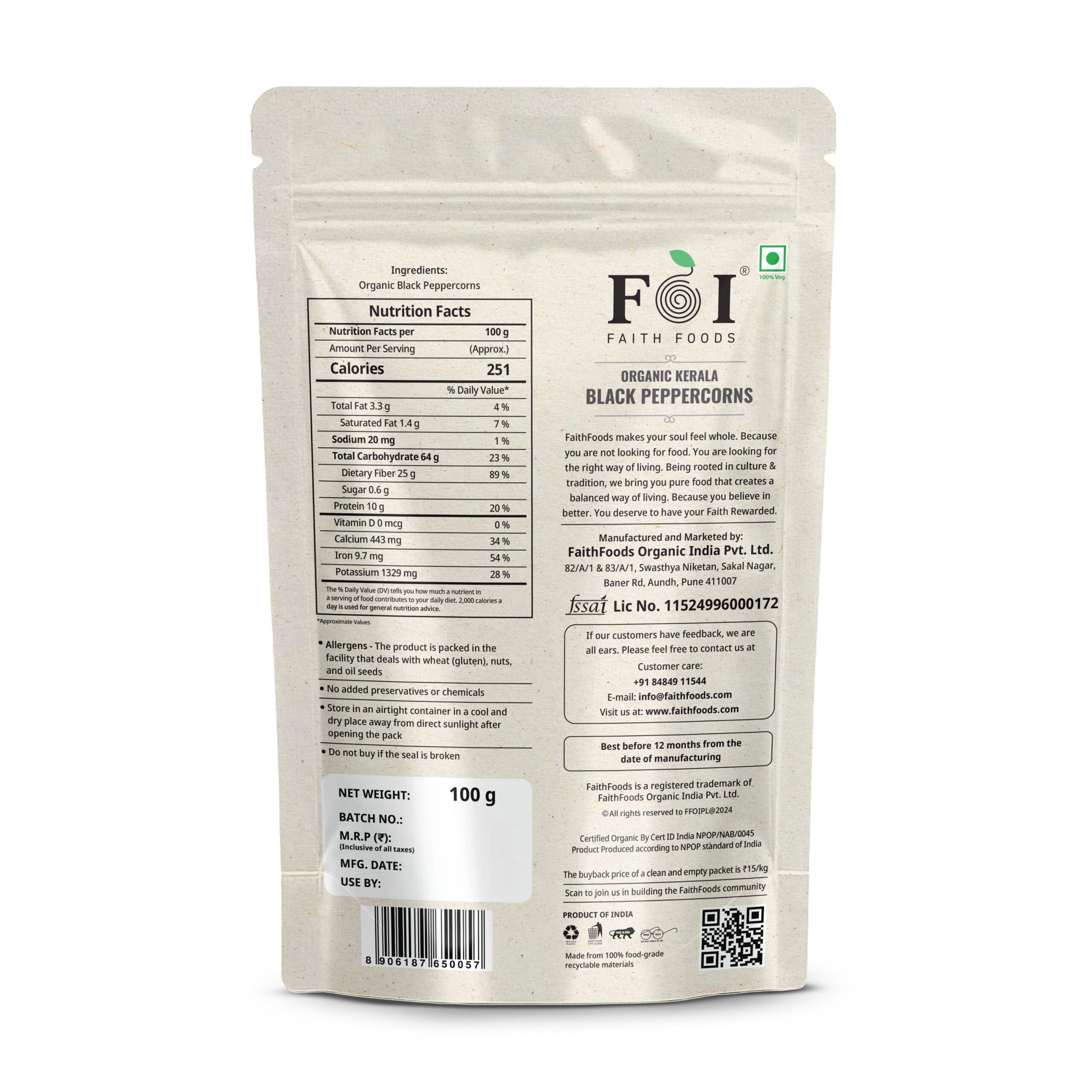 Organic Kerala Black Peppercorns - Image 2