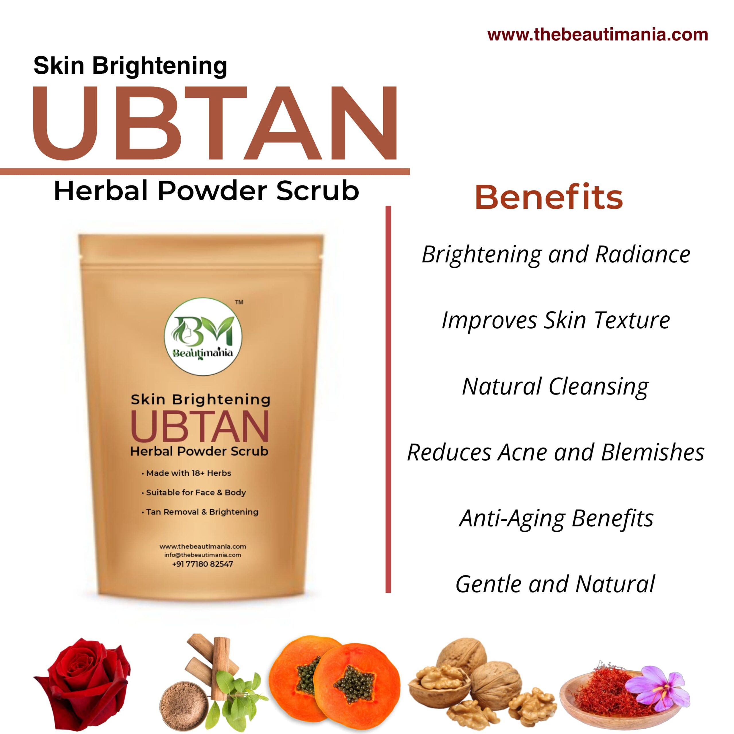 18+ Herbs Ubtan Powder- 100gm - Image 9