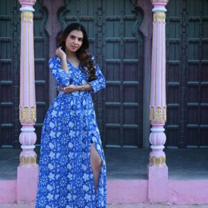 BAGRU HANDBLOCK PRINTED DRESS