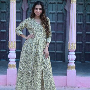 BAGRU HANDBLOCK PRINTED DRESS