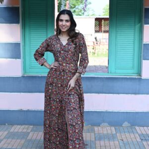 BAGRU HANDBLOCK PRINTED DRESS