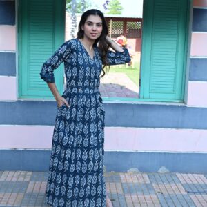 BAGRU HANDBLOCK PRINTED DRESS