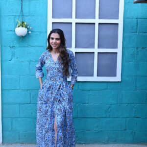 BAGRU HANDBLOCK PRINTED DRESS