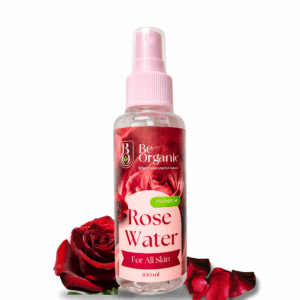 Be Organic rose water bottle – natural toner and hydrating face mist