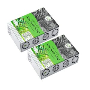 Beautimania Anti Acne Soap for Clear Skin- pack of 2 | Anti Acne & Pimple Cleansing Bar for Face and Body with Tea Tree oil, Tulsi & Neem Acne Soap for Face & Body
