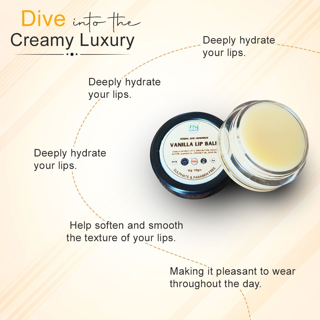 Beautimania Vanilla Lip Balm for Dark Lips to Lighten and Moisturizes - pack of 2 | Lip care Lip Balm for Dry and Chapped Lips | Lip Balm for Women & Men - Image 2