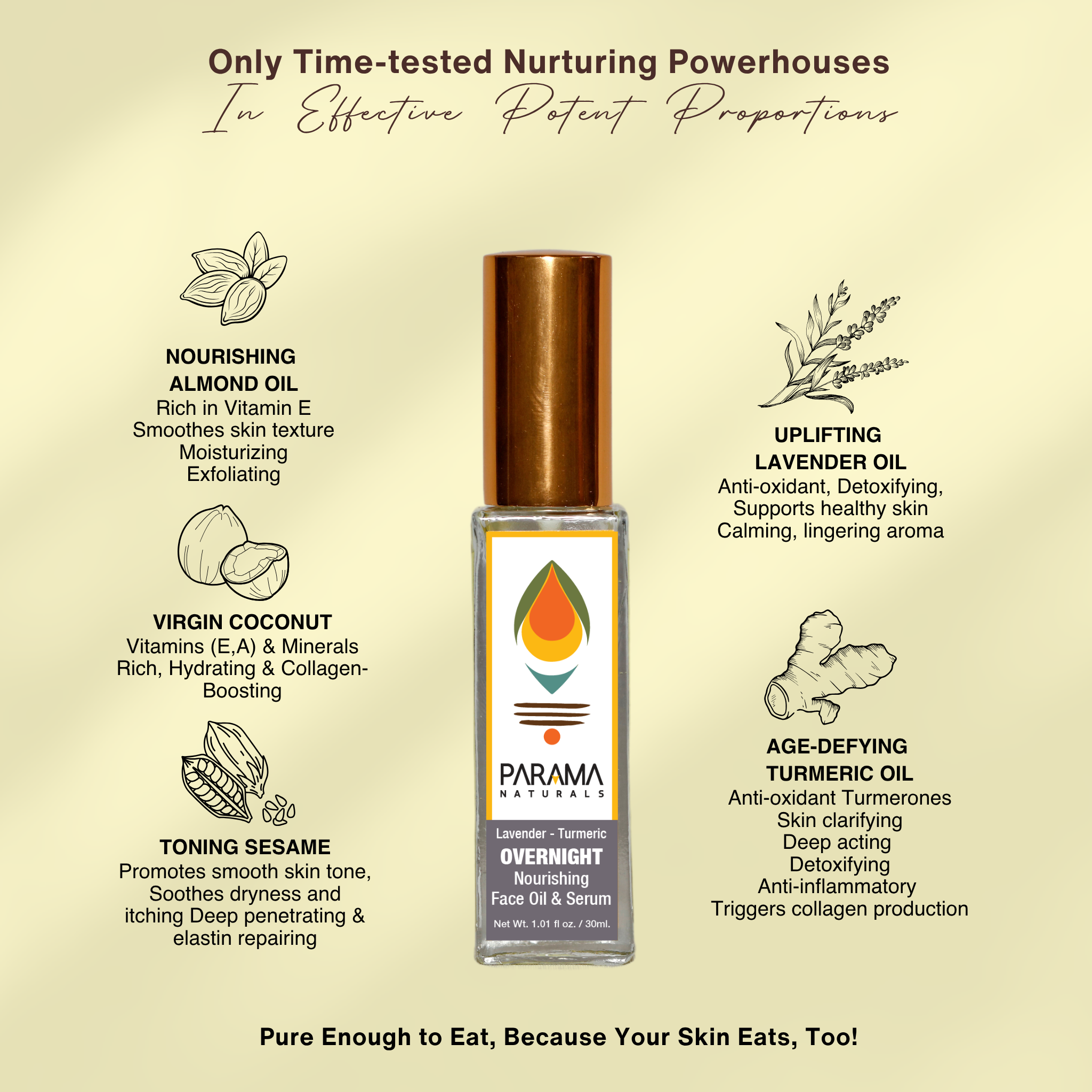 Lavender - Turmeric OVERNIGHT Nourishing Face Oil & Serum - Image 3