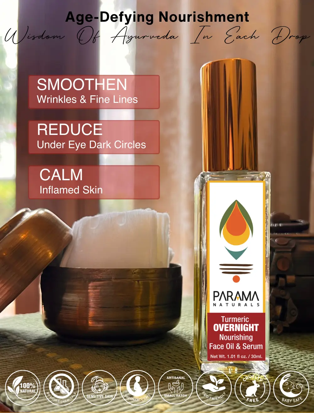 Turmeric OVERNIGHT Nourishing Face Oil & Serum - Image 2