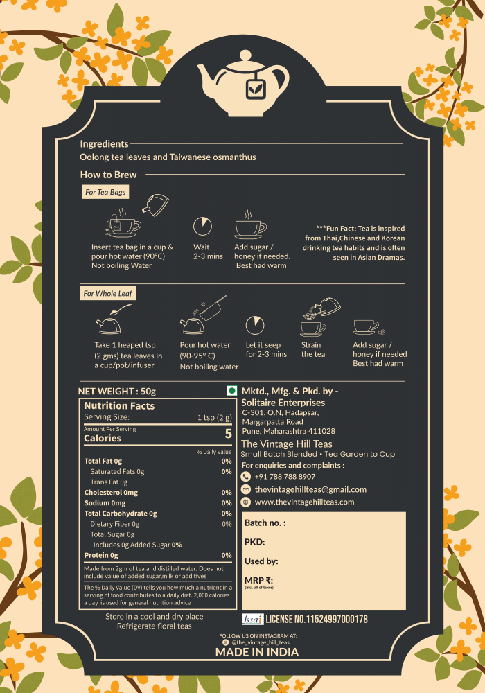 Sweet Taiwan Osmanthus Caffine-free - Image 4