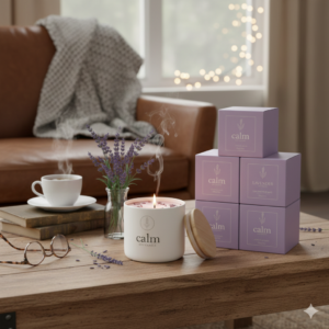 Eco-Friendly Soy Wax Aromatherapy Candle (Lavender | Rose | Sandalwood) - Lavender, 300g