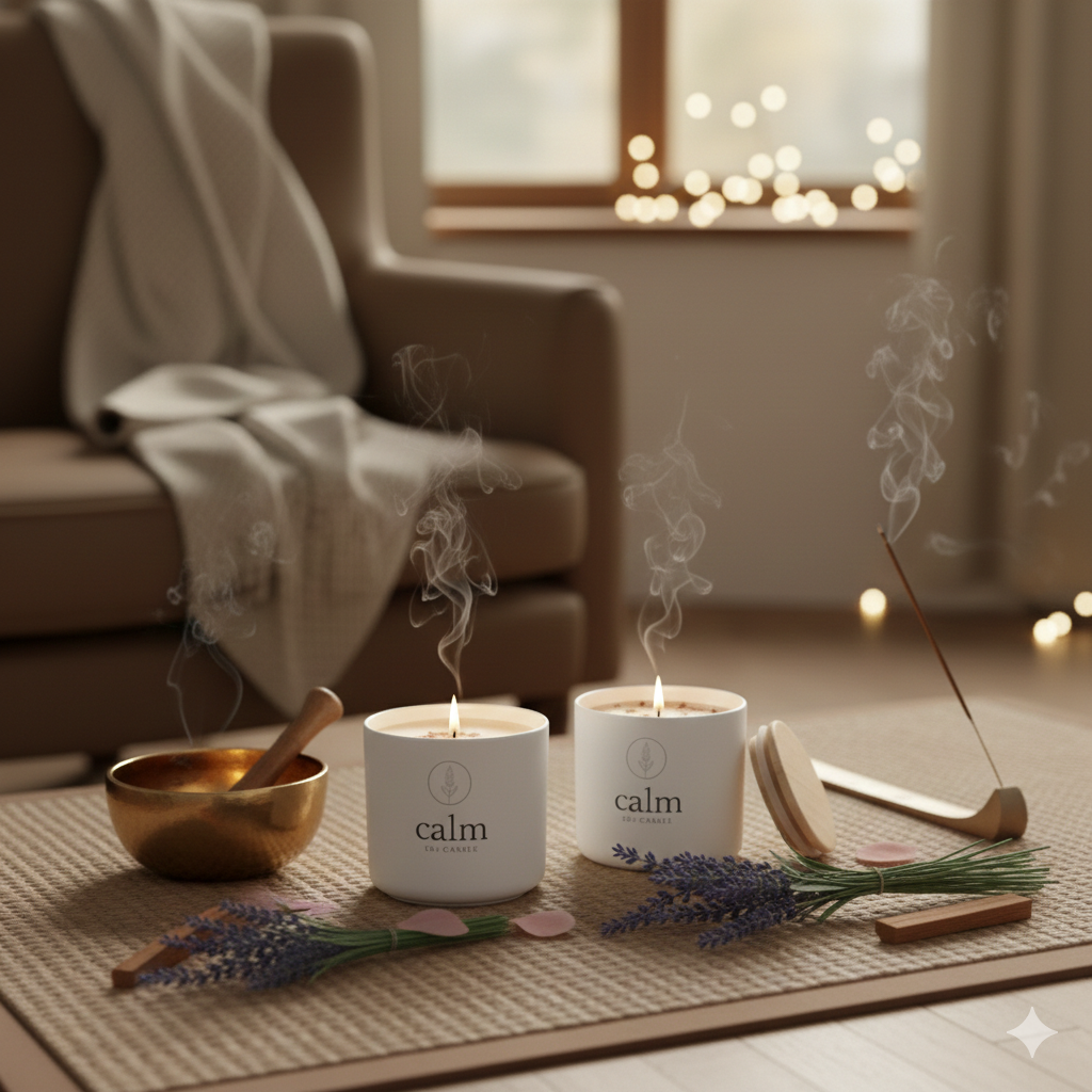 Eco-Friendly Soy Wax Aromatherapy Candle (Lavender | Rose | Sandalwood) - Image 4