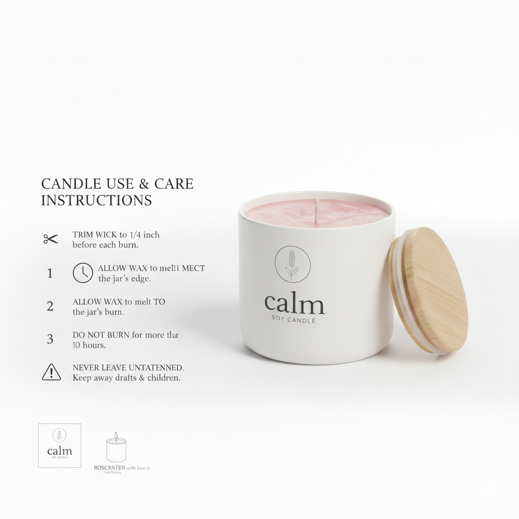 Eco-Friendly Soy Wax Aromatherapy Candle (Lavender | Rose | Sandalwood) - Image 5