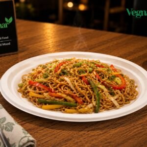 9 Inch Round Plates with Food